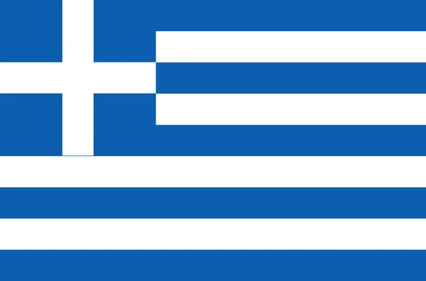 Griechische Nationalflagge Offizielle Flagge Von Griechenland Genaue Farben Wahre Farbe — Stockvektor