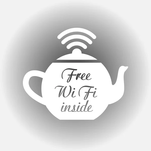 Безкоштовна Наклейка Знаком Піктограма Безкоштовного Чайника Безкоштовна Наклейка — стоковий вектор