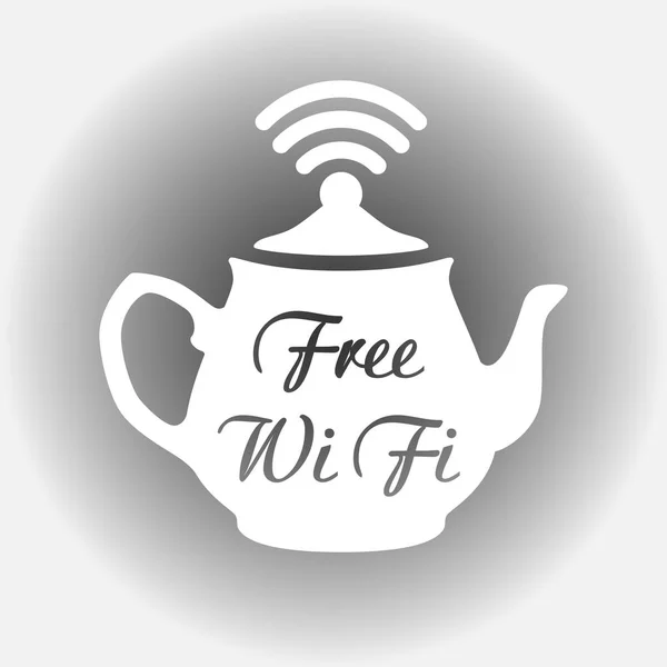 Безкоштовна Наклейка Знаком Піктограма Безкоштовного Чайника Безкоштовна Наклейка — стоковий вектор