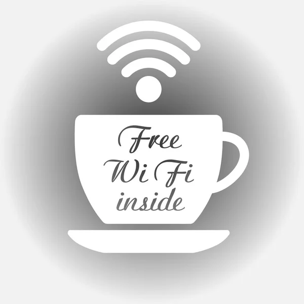 Безкоштовний Знак Наклейка Безкоштовний Кава Чашка Безкоштовний Значок Етикетки — стоковий вектор