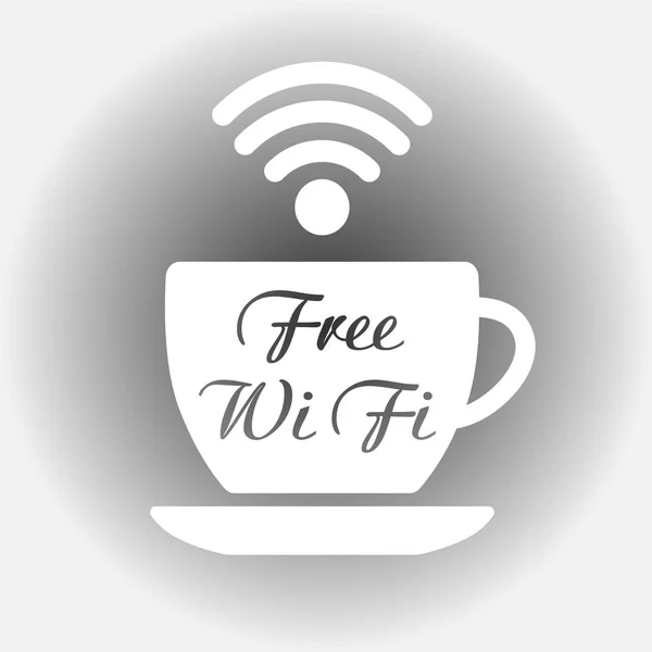 Безкоштовний Знак Наклейка Безкоштовний Кава Чашка Безкоштовний Значок Етикетки — стоковий вектор