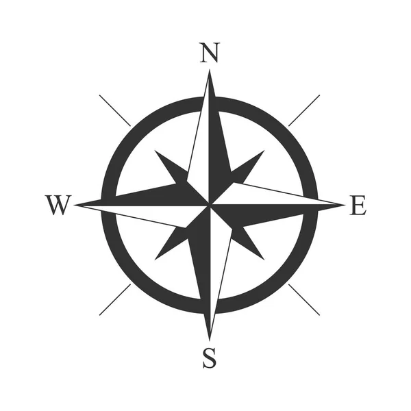 Retro Style Compass Icon Wind Rose Vintage Compass Icon — стоковый вектор