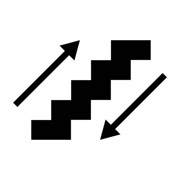 Trappor Ikonen Trappa Tecken — Stock vektor