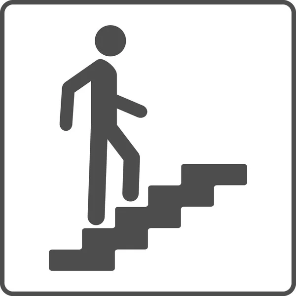 Señal Escalera Señal Escaleras — Vector de stock