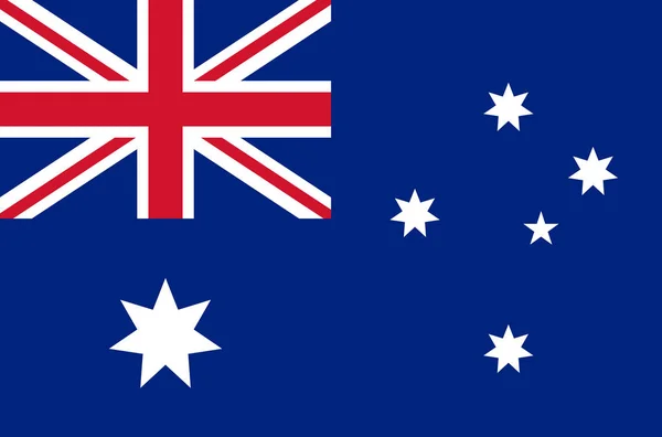Australiens Flagga Exakta Färger Officiella Flagga Australien Exakta Färger Verkliga — Stock vektor