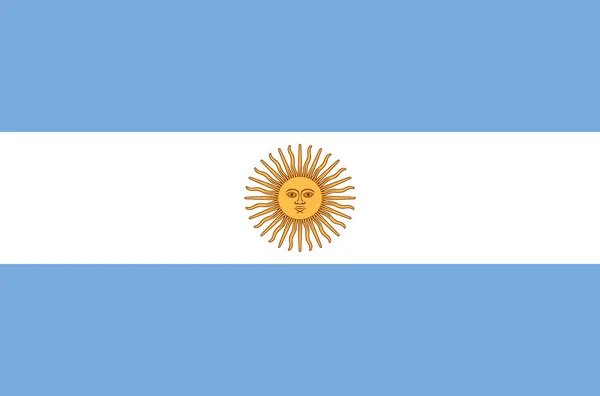 Argentinien Flagge Genaue Farben — Stockvektor