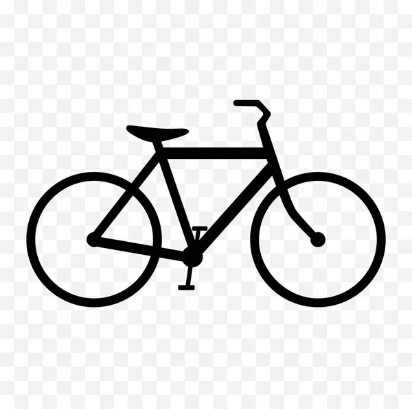 Bicicleta Icono Estilizado Silueta Bicicleta Negro — Archivo Imágenes Vectoriales