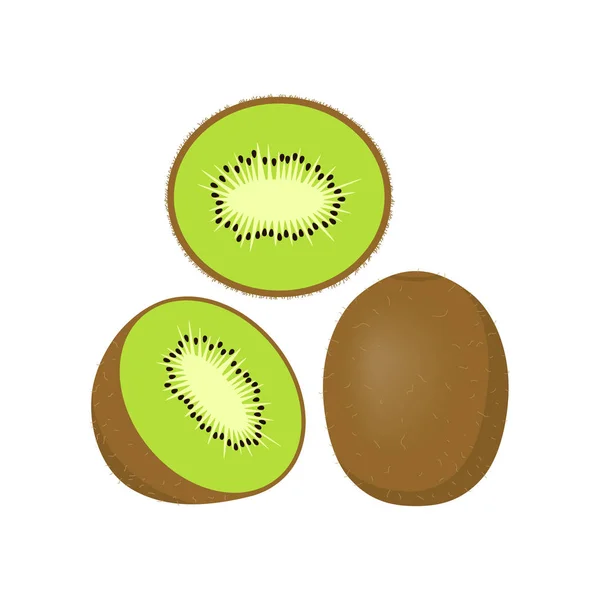 Icône Kiwi Clip Art Icône Kiwi Tranché Clipart Bande Dessinée — Image vectorielle