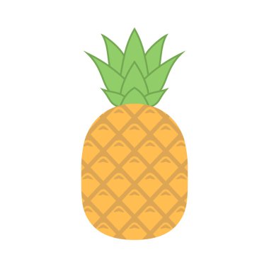 Ananas ile vektör simge bırakır. Ananas simgesi clipart. Ananas çizgi film. 