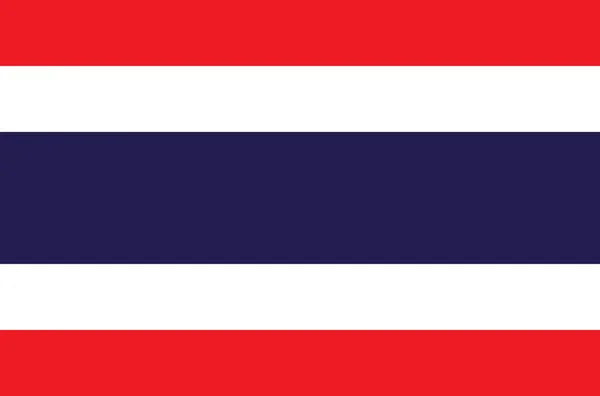 Drapeau National Thaïlande Drapeau Officiel Thaïlande Couleurs Précises Vraie Couleur — Image vectorielle