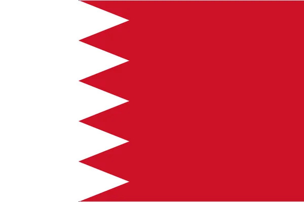 Bahrain National Flag Official Flag Bahrain Accurate Colors True Color — Stock Vector