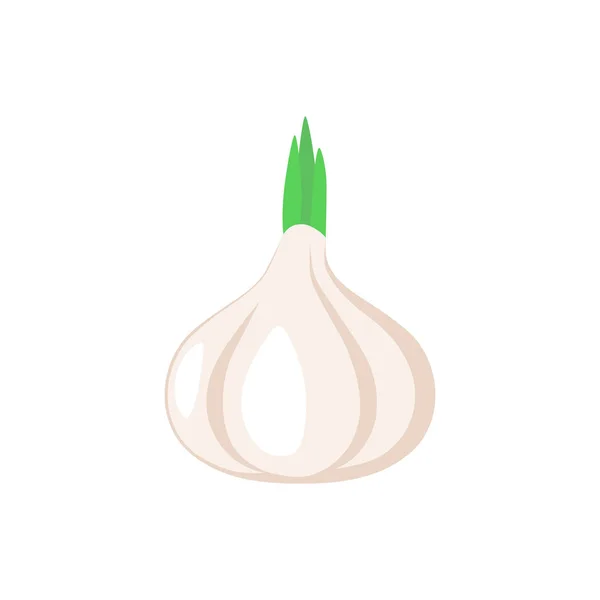 Ajo Vegetal Clipart Icono Simple Ajo Símbolo Dibujos Animados — Vector de stock