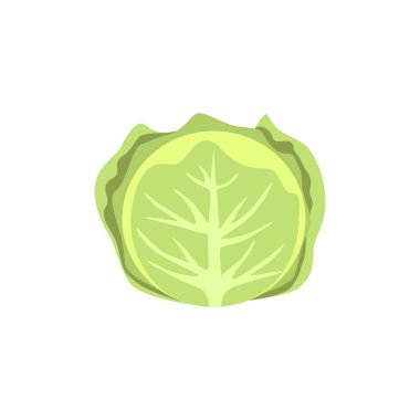 Renkli lahana clipart karikatür. Lahana vektör çizim.