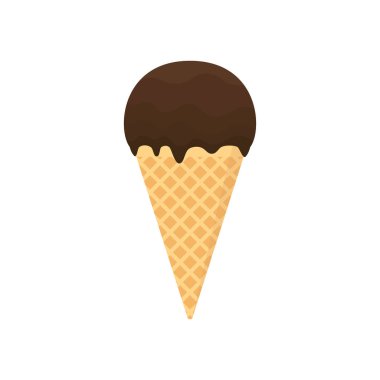Çikolatalı dondurma sırlı çizgi film. Çikolatalı topping clipart ile dondurma.