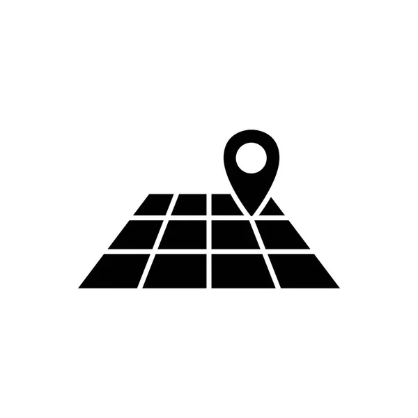 Mapa Localización Del Marcador Pin Mapa Aislado Negro Icono Pin — Vector de stock