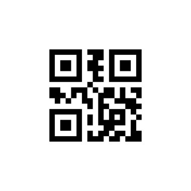 QR kod basit vektör simgesi. Mobil uygulaması ile tarama qr kodu simgesini siyah. 