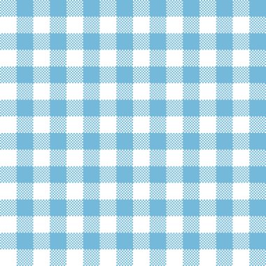 Mavi Kareli ekose Dikişsiz desen tasarım. Damalı masa örtüsü mavi kareler Dikişsiz desen doku vektör.