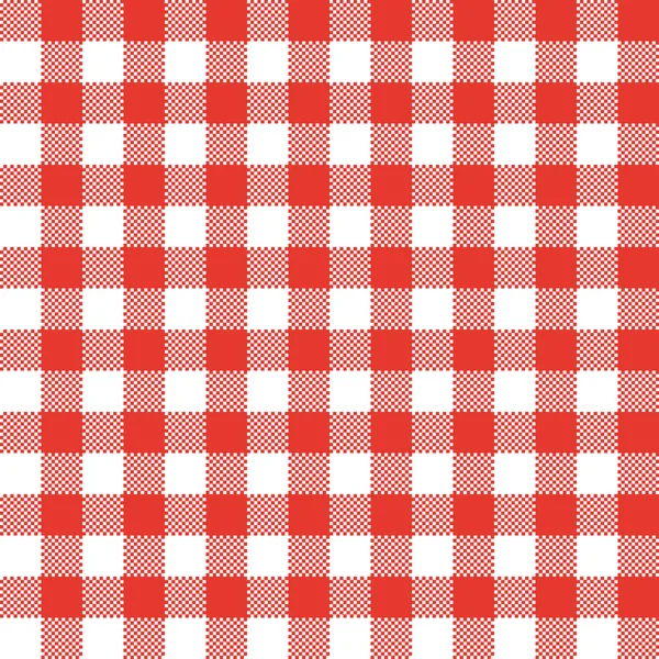 Red Checkered Tartan Seamless Pattern Design Tablecloth Checkered Red Squares — Stock Vector