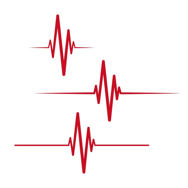 Kalp Atışı Kardiyogram Basit Simgesi Kalp Atışını Ekg Tıbbi Simge — Stok Vektör