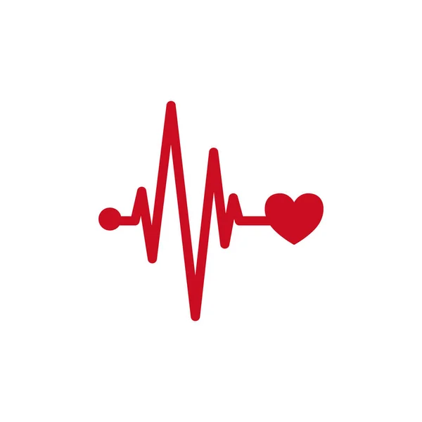 Concepto Médico Icono Latidos Cardíacos Diseño Del Logo Ecg Con — Archivo Imágenes Vectoriales