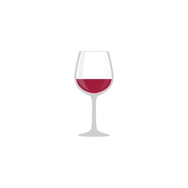 Red Wine Glass Colorful Cartoon Red Wine Glass Vector Icon — Stock Vector