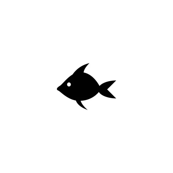 Black Isolated Fish Vector Silhouette Fish Sea Food Symbol Icon — Stock Vector