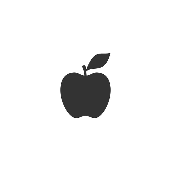 Μήλο Φύλλο Μαύρο Απομονωμένο Διανυσματικό Εικονίδιο Απλό Σύμβολο Glyph Της — Διανυσματικό Αρχείο