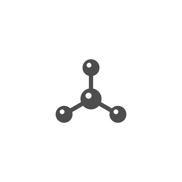 Символ Молекулы Простая Иконка Черного Вектора Химия Молекулярной Структуры Изолированный — стоковый вектор