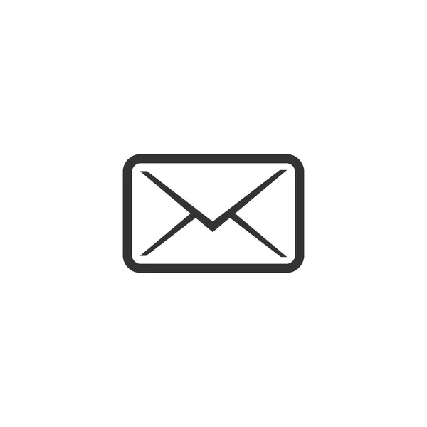 Post Envelope Simple Glyph Vector Icon Closed Letter Mail Symbol — vektorikuva