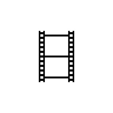 Filmşeridi yatay boş vektör. Fotoğraf film bandı siyah izole çerçeve.