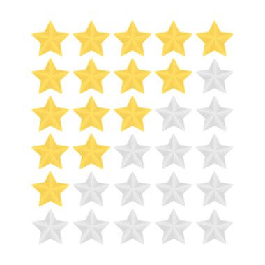 Beş yıldız vektör illustation sıralama. Altın ve Gümüş Yıldız derecelendirmesi simgeler. Oy oranı yıldız.