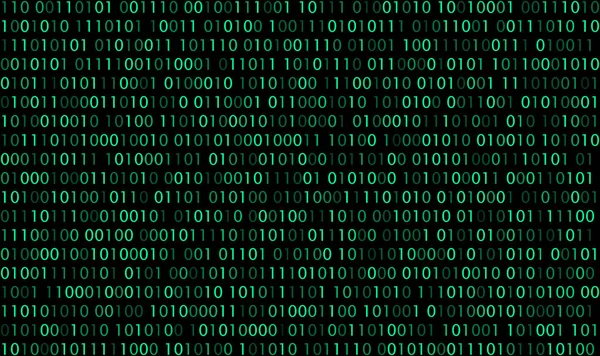 Fondo Vector Código Binario Código Ceros Binarios Verdes Sobre Fondo — Archivo Imágenes Vectoriales