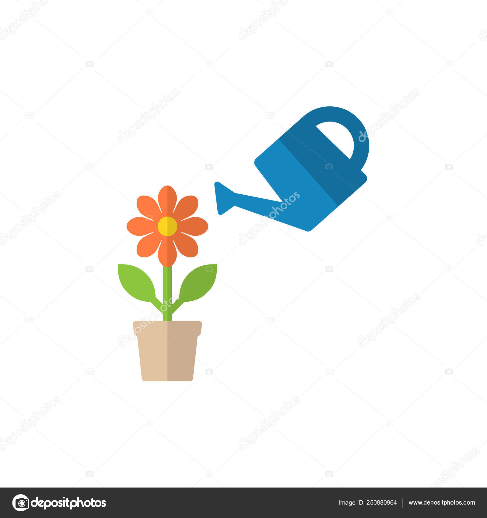 Flower Pod Watering Can Simple Cartoon Icon Growth Concept Vector Stock Vector Image by ©tsvetinaiv #250880964 Flower Pod Watering Can Simple Cartoon Icon Growth Concept Vector Stock Vector Image by ©tsvetinaiv #250880964