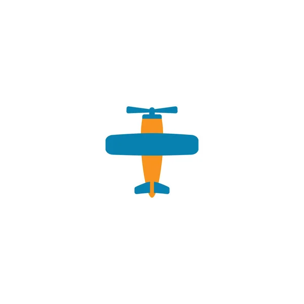 Ретро Самолет Воздушным Винтом Красочный Векторный Мультфильм Самолет Винтажный Стиль — стоковый вектор