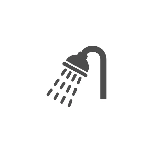 Sprcha Symbol Koupelny Vektorový Znak Sprchovací Hlava Kapkami Vody Nalévající — Stockový vektor