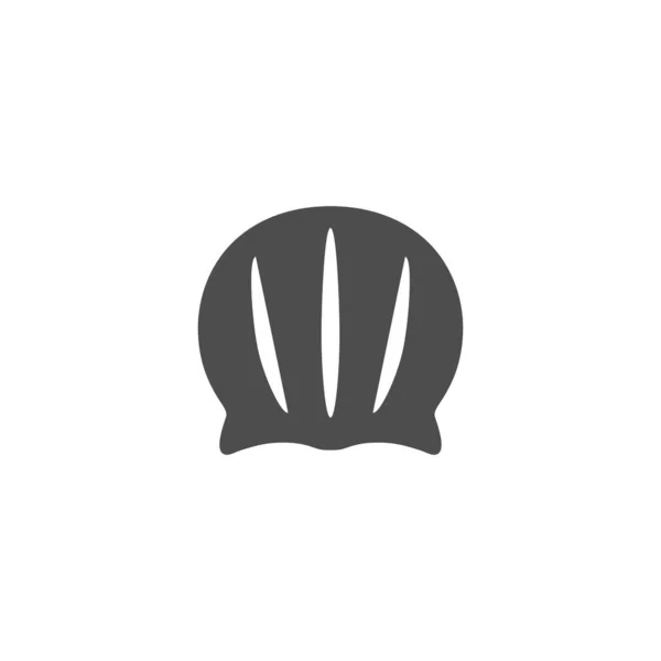 シェル 貝類シンプルな黒ベクトルアイコン 軟体動物のシンボル グリフ フラットアイコン — ストックベクタ