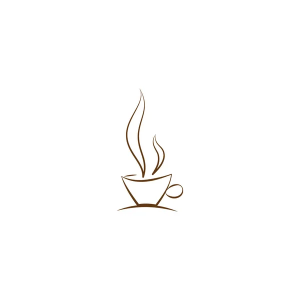 Filiżanka Kawy Lub Herbaty Ręcznie Rysowane Wektor Dymu Filiżanka Kawy — Wektor stockowy