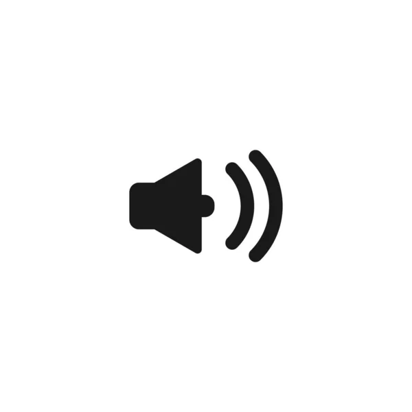 扩音器 喇叭扬声器简单的矢量黑色图标 牛角字形平面符号 声音标志 扬声器 — 图库矢量图片
