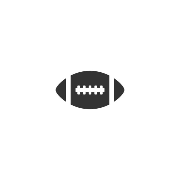 American Football Ball Einfaches Vektor Symbol Rugby Spielball Schwarzes Glyphen — Stockvektor