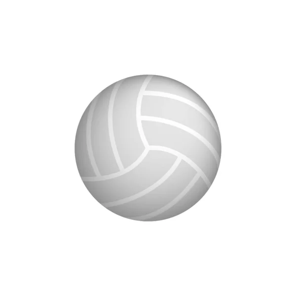 バレーボールボール白現実的なアイコン バレーボールスポーツボールベクトルシンボル — ストックベクタ