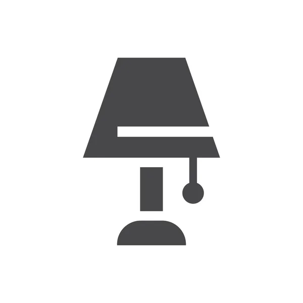 Lámpa Egyszerű Fekete Vektor Ikon Otthoni Bútor Lámpa Ábra Szimbólum — Stock Vector