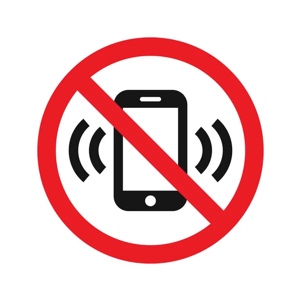 Hay Señal Vectores Prohibición Roja Permiten Teléfonos Celulares Símbolo Zona — Archivo Imágenes Vectoriales