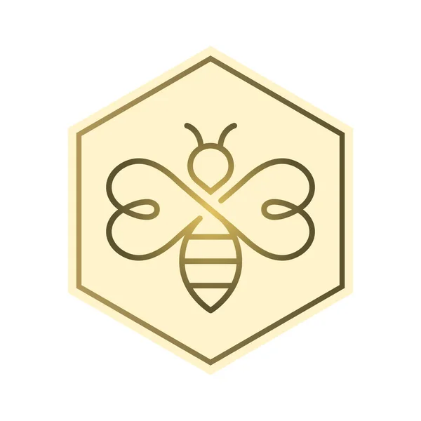 Bal tarağı vektör logosu dizaynı. Bal arısı simgesi rengi.