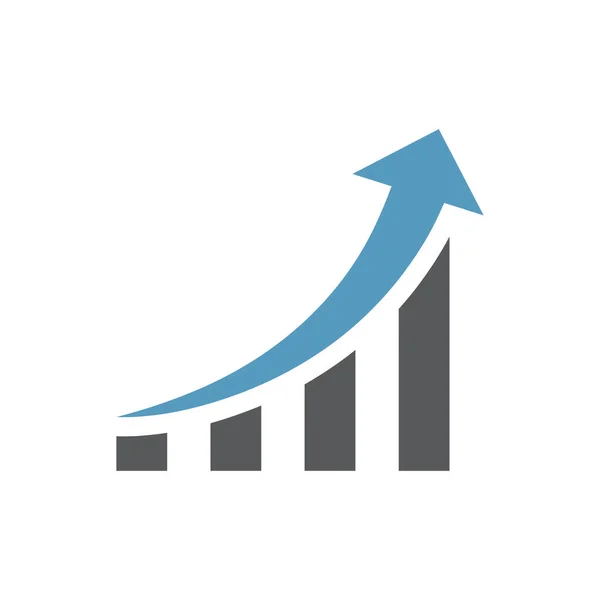 Tillväxtstapel Infographic Eller Diagram Med Pil Ikonen Diagram Över Dataanalys — Stock vektor