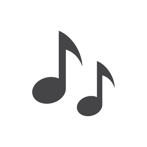 Música Notas Vector Icono Notas Simples Símbolo Glifo Negro — Vector de stock