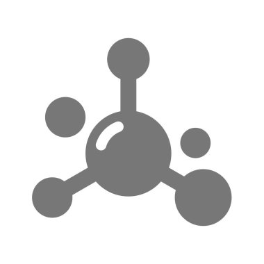 Molekül yapı vektör simgesi. Moleküler bağ ve formül.