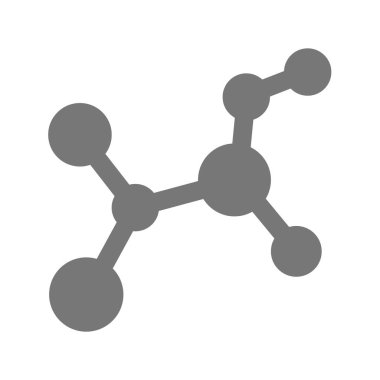 Molekül yapı vektör simgesi. Moleküler bağ ve formül.