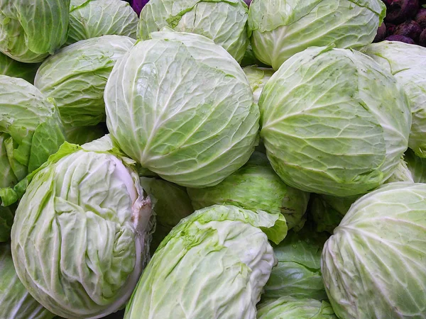 Kohl Supermarktregal Kohl Aus Nächster Nähe — Stockfoto