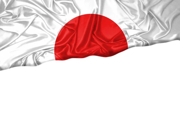 National Flag Japan Hoisted Outdoors White Background Japan Day Celebration — Stock Photo, Image