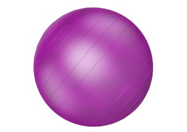 Nörolojik, ortopedik, geriatrik disfonksiyonu olan kişilerin rehabilitasyonunda kullanılan beyaz arka plan üzerine izole pembe terapötik top